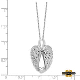 Sterling Silver Wings Ash Holder 18In Necklace